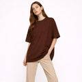 Classic Brown Oversized Cotton T-Shirt