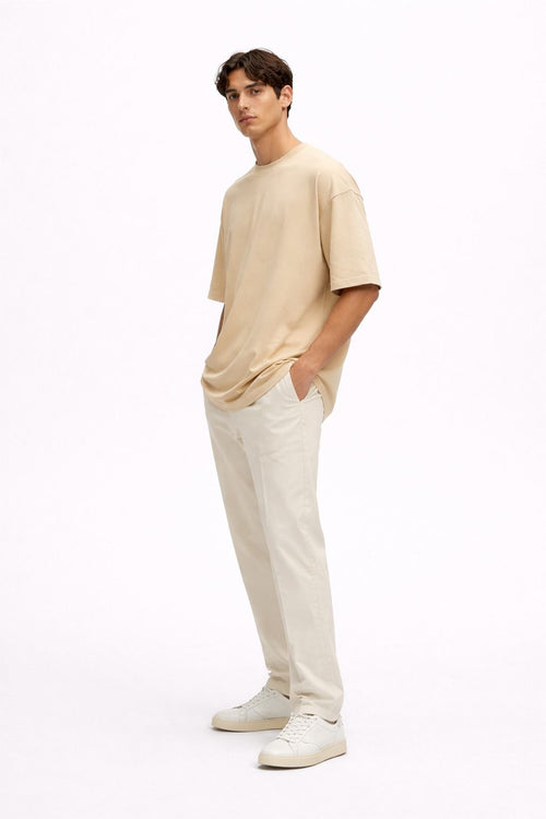 Classic Sand Oversized Cotton T-Shirt