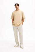 Classic Sand Oversized Cotton T-Shirt
