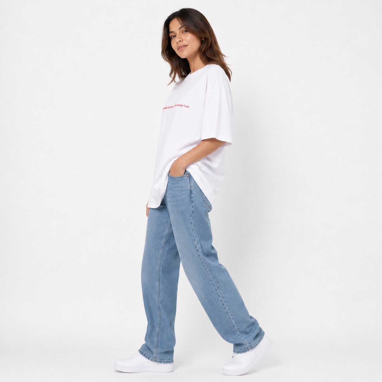 Rebel Statement Oversized Cotton T-Shirt