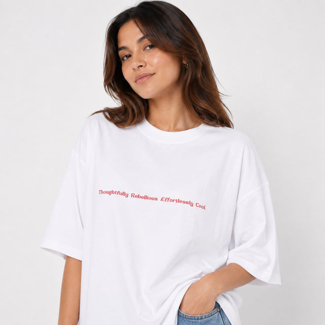 Rebel Statement Oversized Cotton T-Shirt