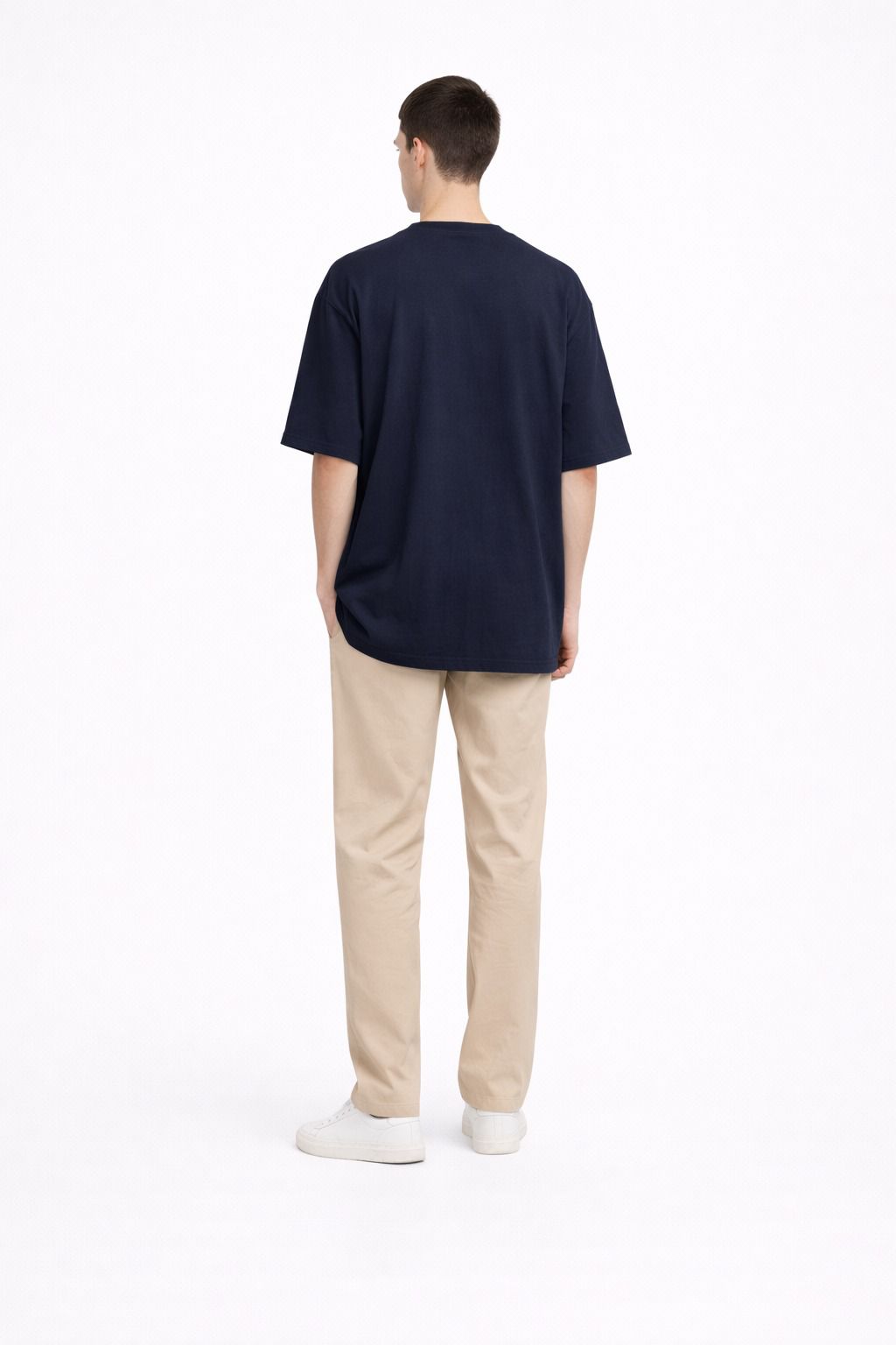 Midnight Navy Oversized Cotton T-Shirt