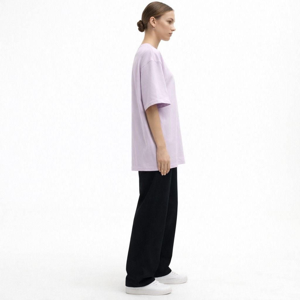 Lavender Oversized Cotton T-Shirt
