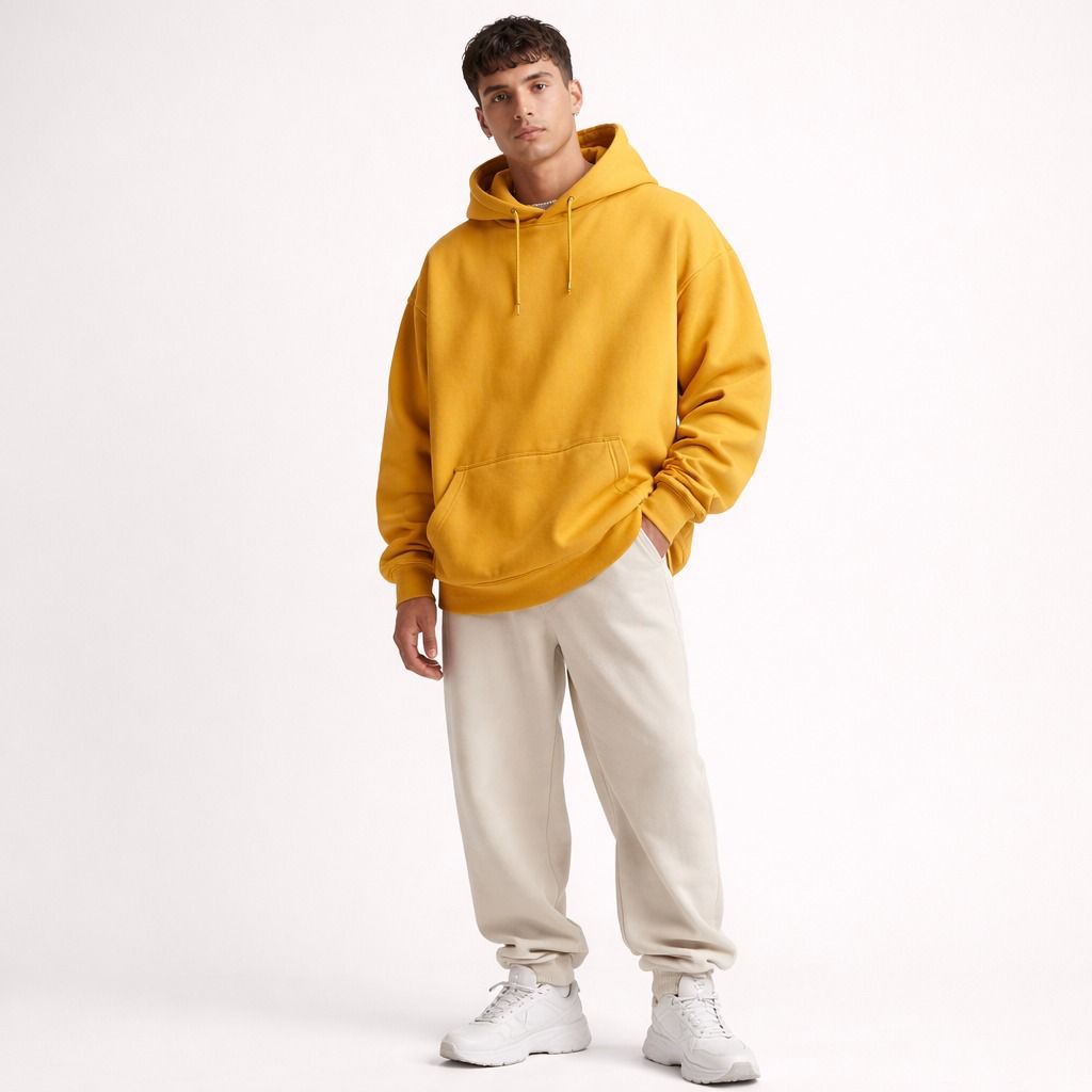 Sunrise Yellow Premium Cotton Hoodie