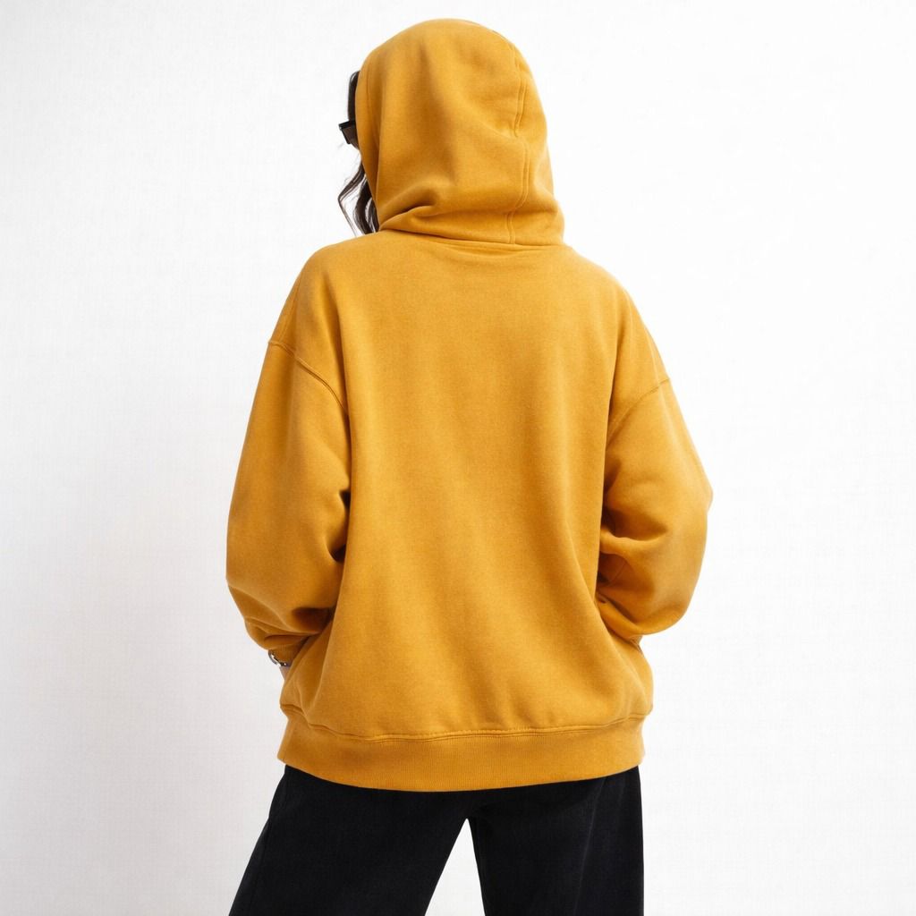 Mustard Yellow Premium Cotton Hoodie