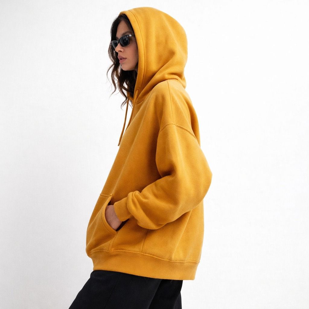 Mustard Yellow Premium Cotton Hoodie