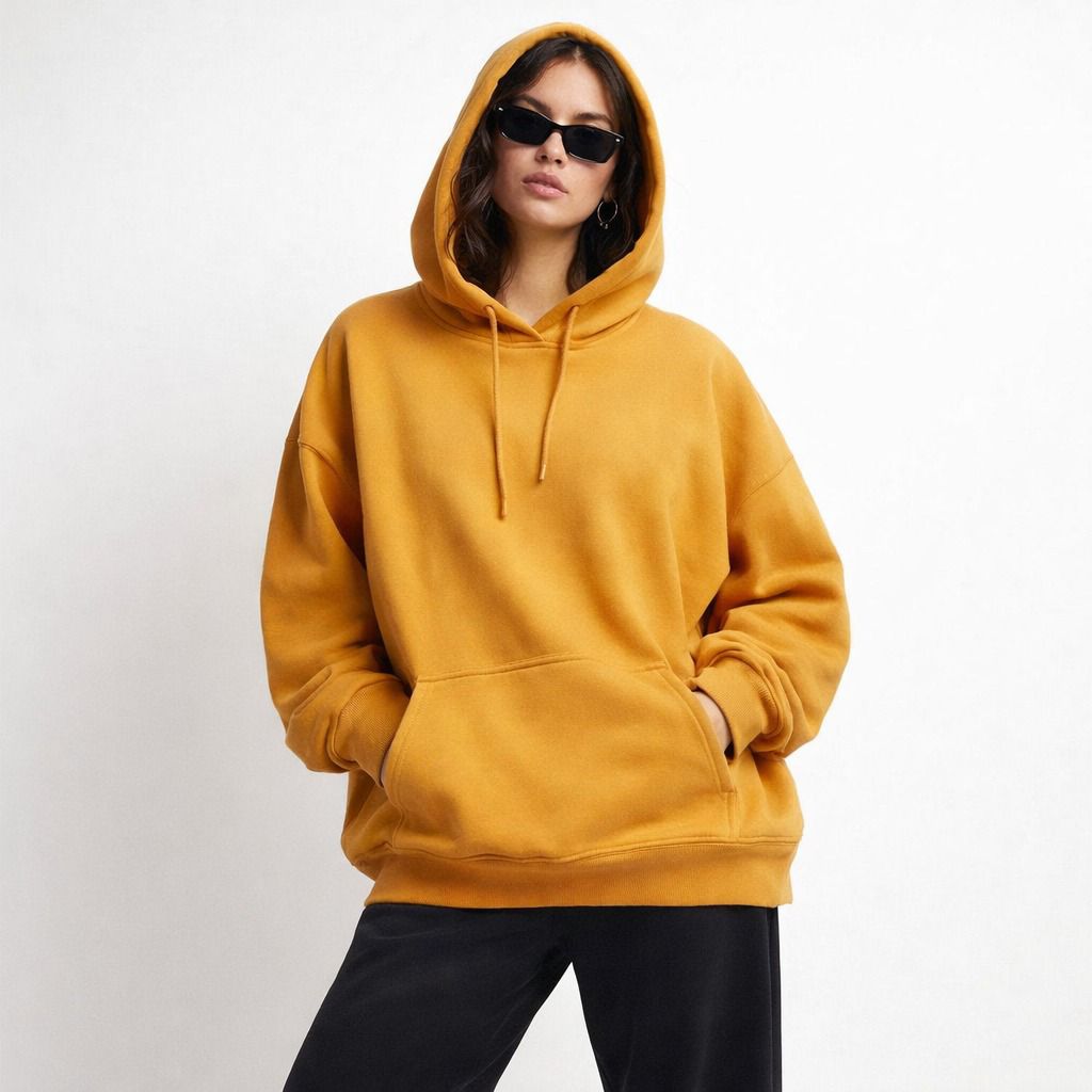 Mustard Yellow Premium Cotton Hoodie