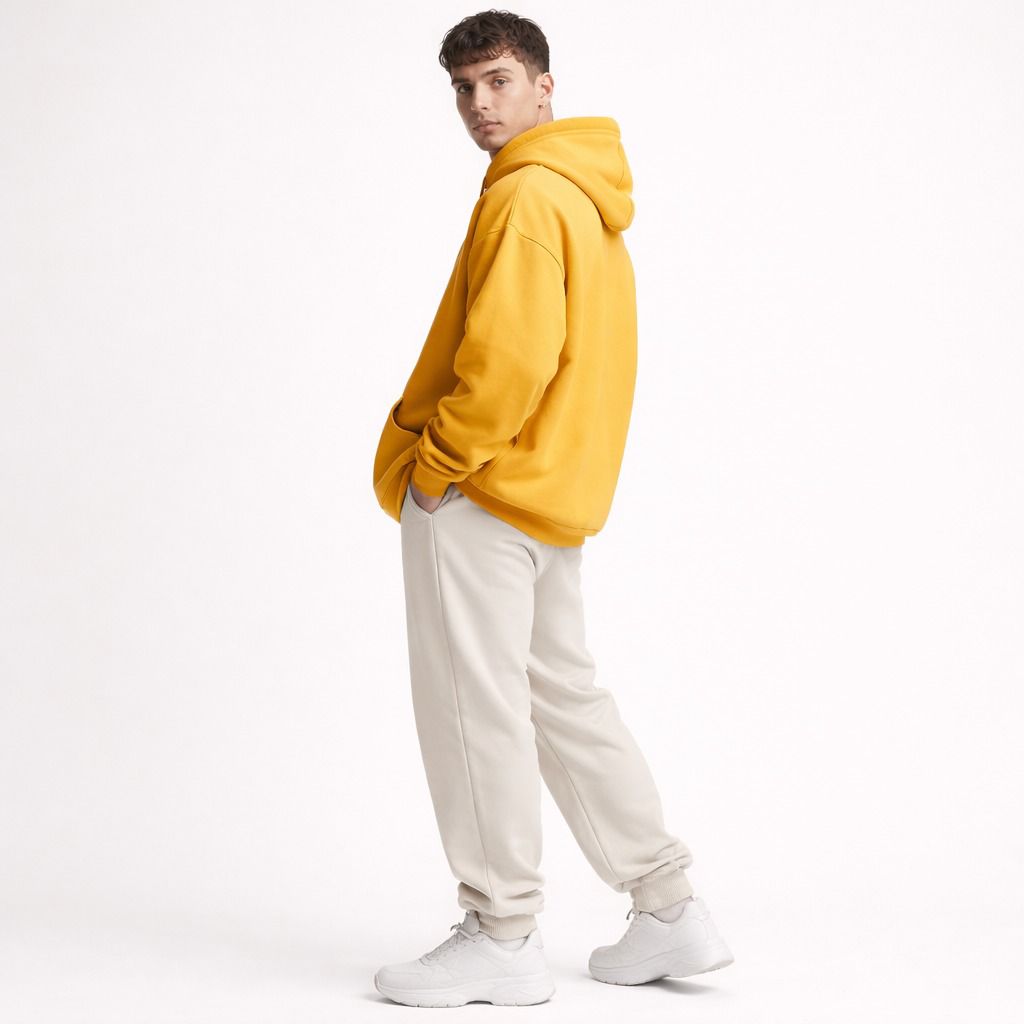 Sunrise Yellow Premium Cotton Hoodie