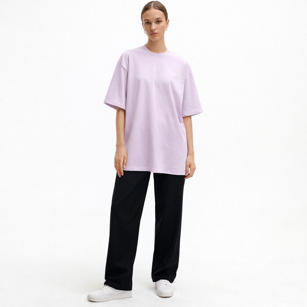 Lavender Oversized Cotton T-Shirt