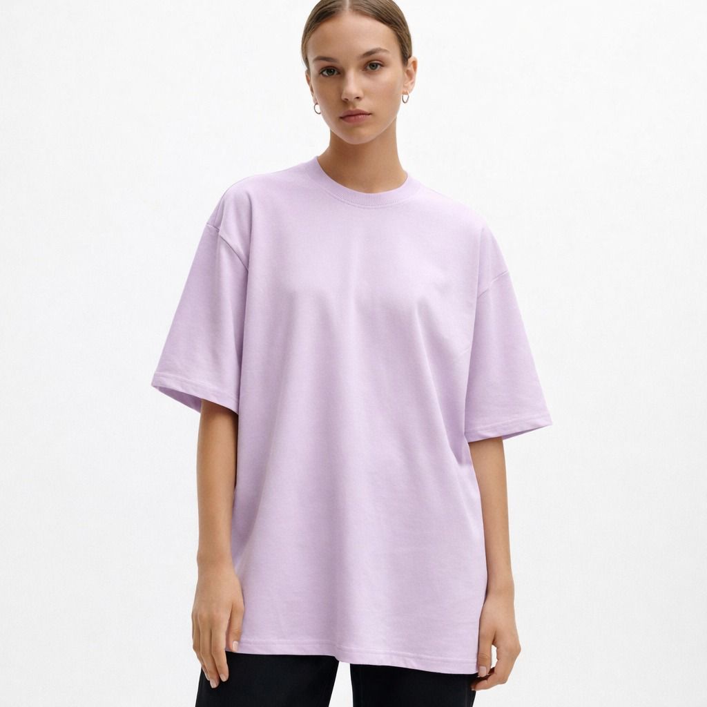 Lavender Oversized Cotton T-Shirt