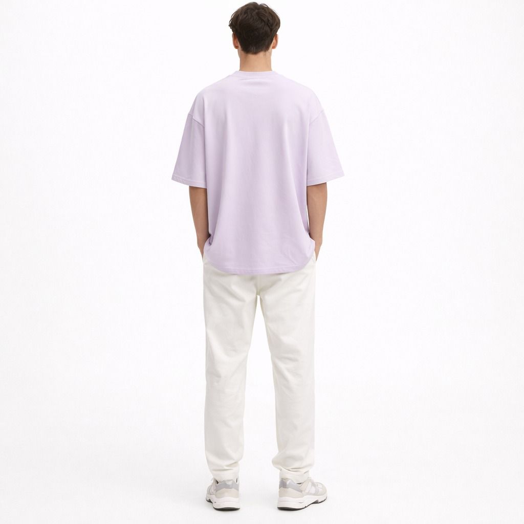 Pastel Lilac Oversized Cotton T-Shirt