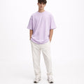 Pastel Lilac Oversized Cotton T-Shirt