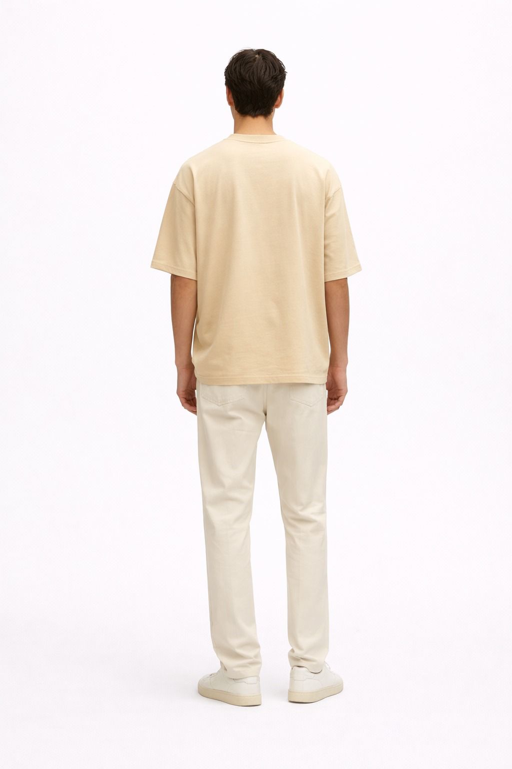 Classic Sand Oversized Cotton T-Shirt