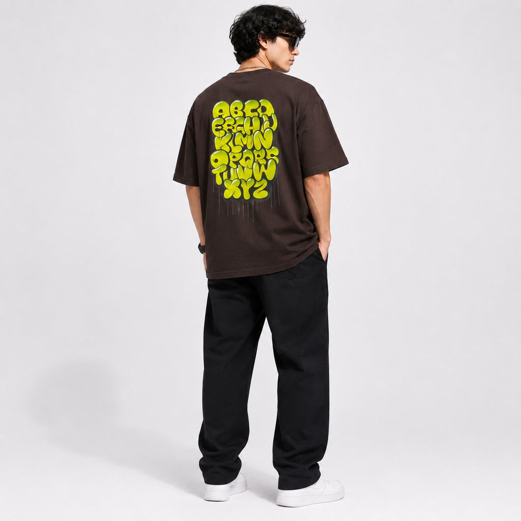 Urban Alphabet Oversized Cotton T-Shirt