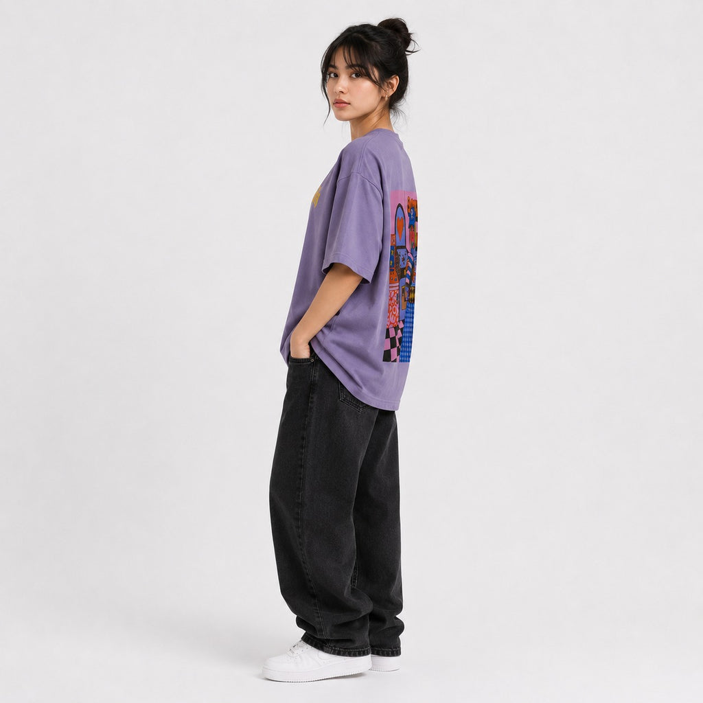 Cosmic Muse Oversized Cotton T-Shirt