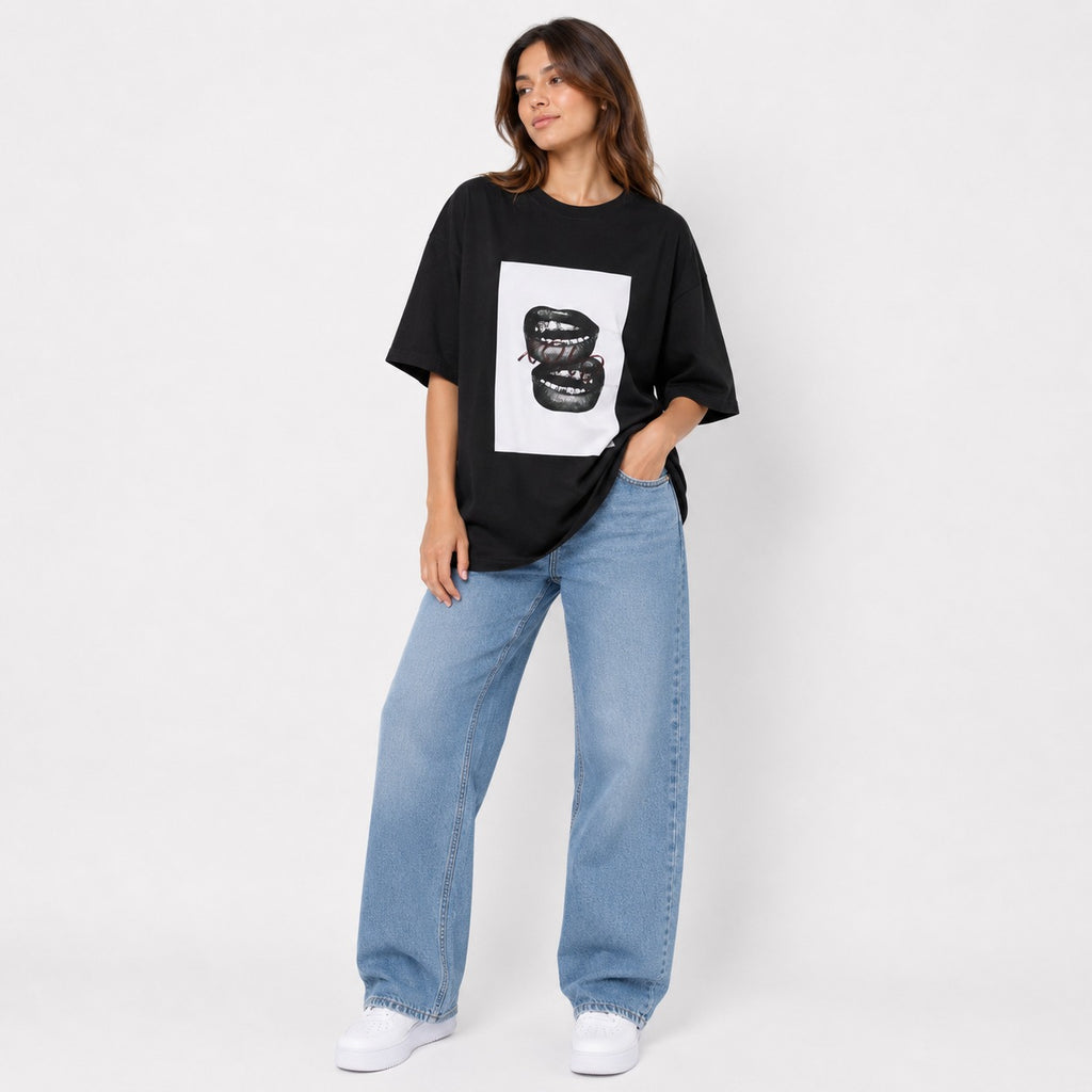 Midnight Muse Oversized Graphic T-Shirt