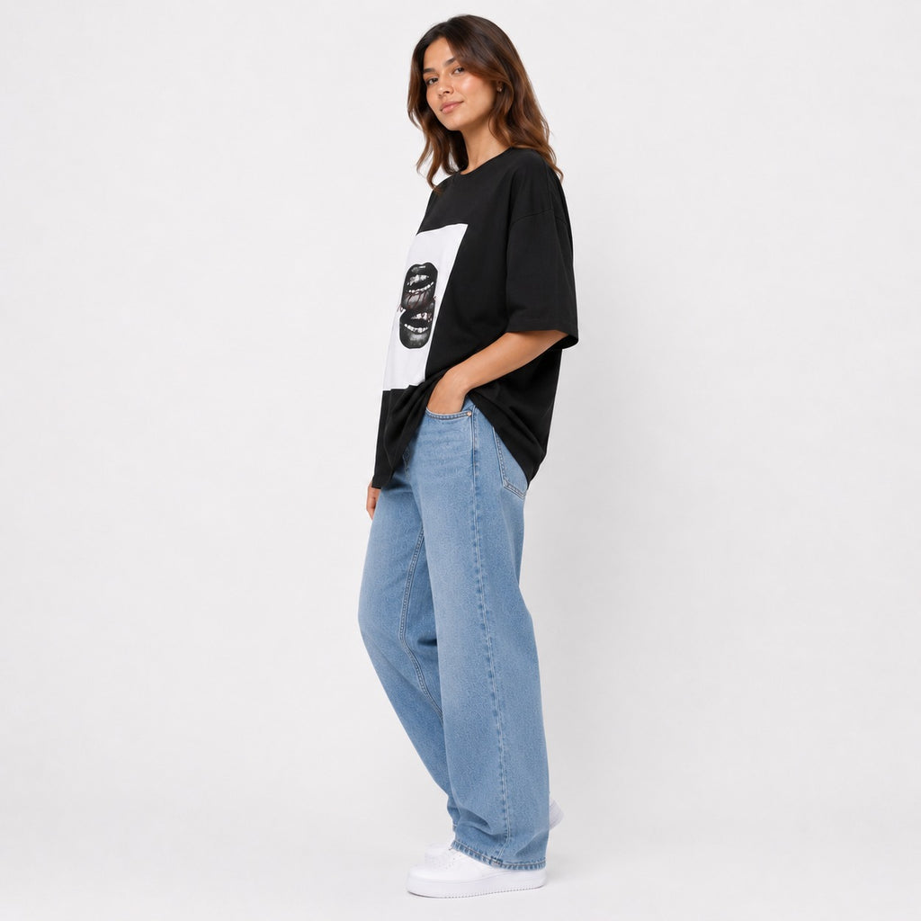 Midnight Muse Oversized Graphic T-Shirt