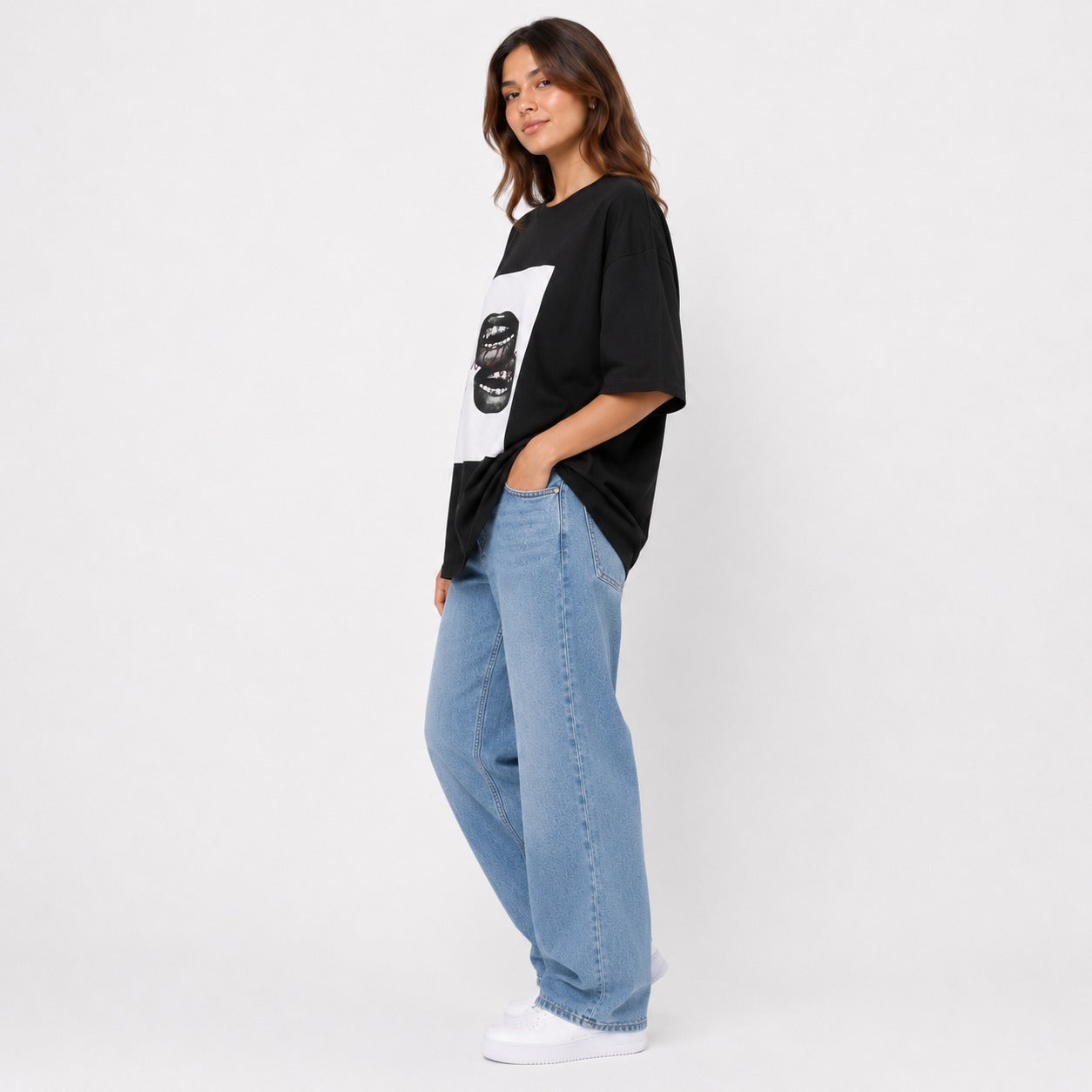 Midnight Muse Oversized Graphic T-Shirt
