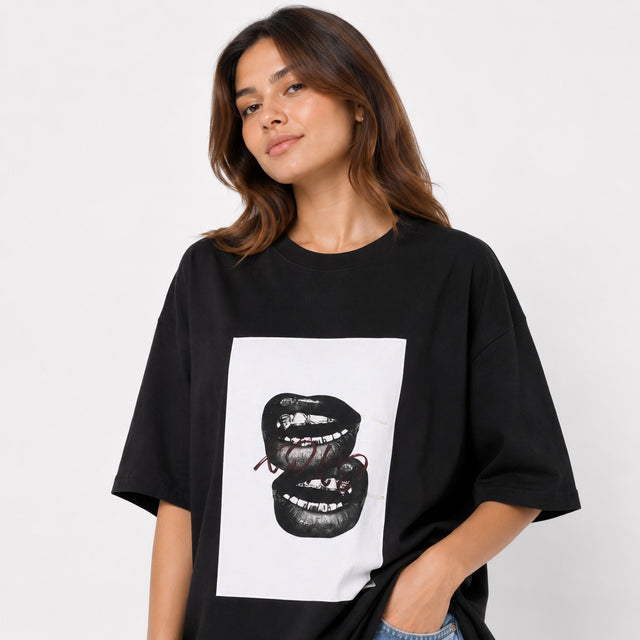Midnight Muse Oversized Graphic T-Shirt